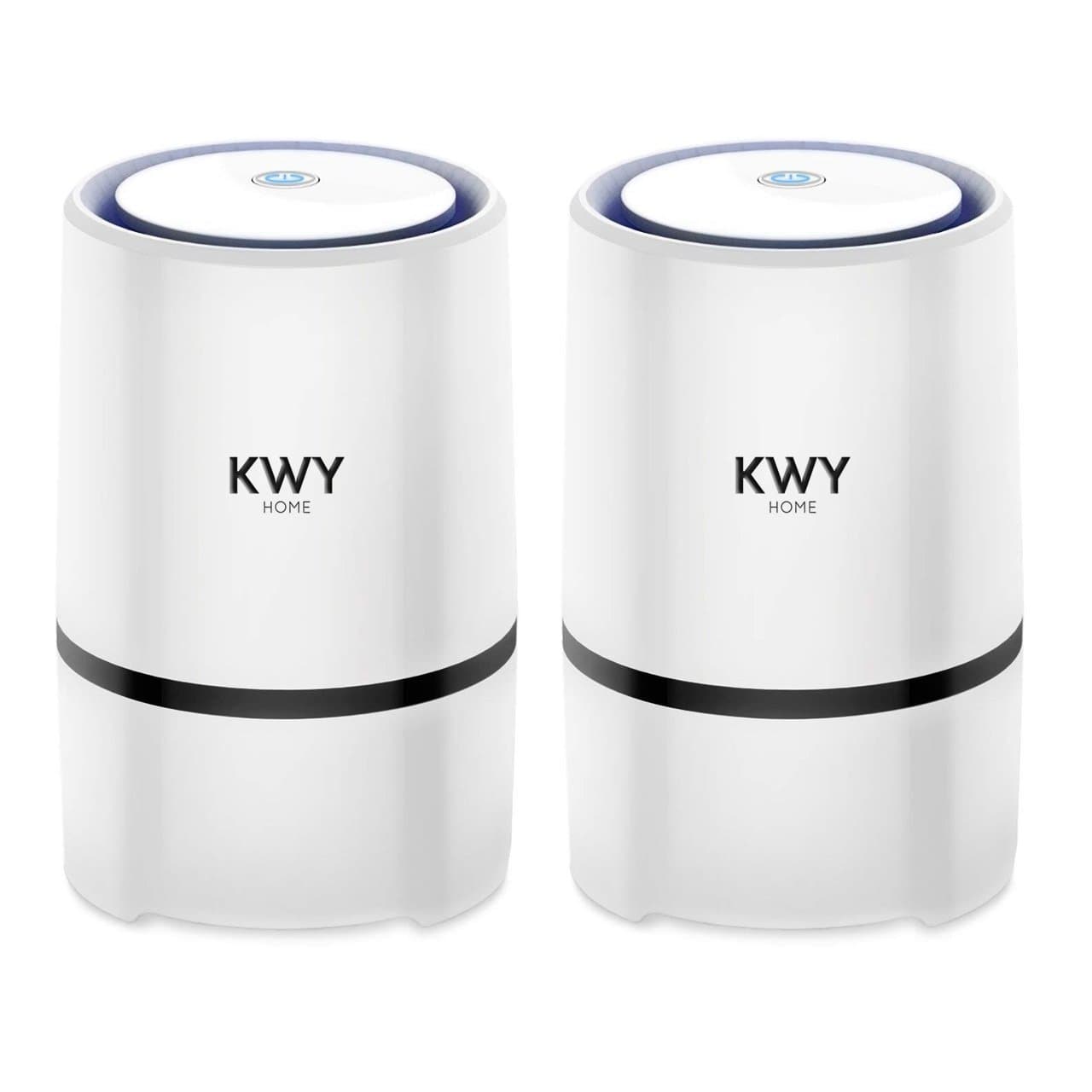 Air Purifier Set with True HEPA Filter (2 Pack) | Desktop Air Cleaner and Odour Eliminator for Home & Office | PM Ioniser For Allergies, Pets Dander, Smoke & Mould