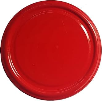 Metal Lug Cap 82 mm Lid for Glass Storage Jars and bottles (brand peerul) (Pack of 6, Red)