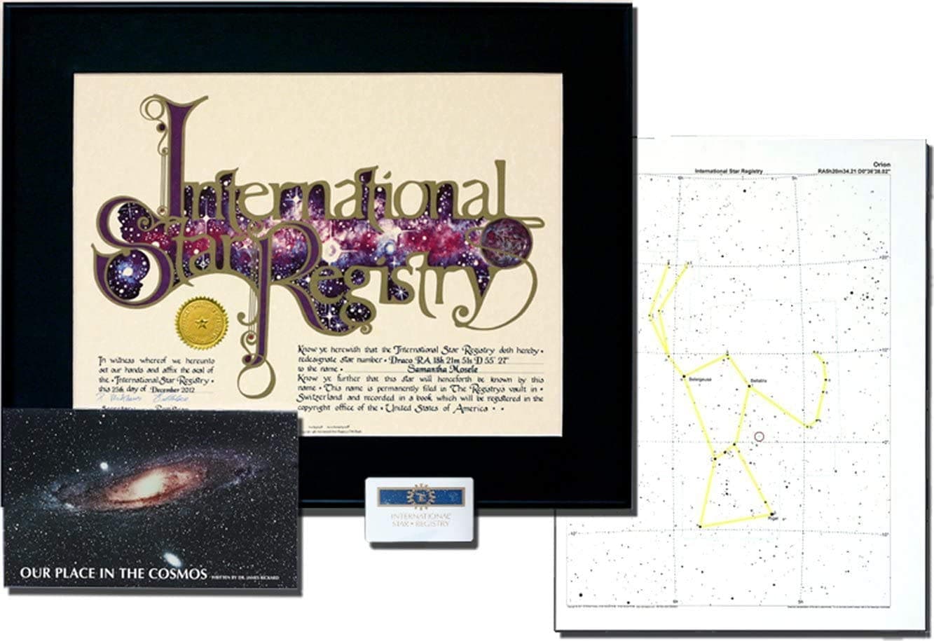 Name A Star Black Deluxe Star Kit