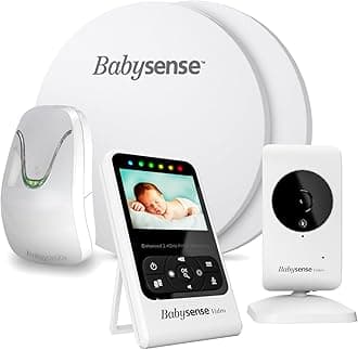 7 Baby Breathing Movement Monitor for Home Use, Real-Time Alerts, Tracks & Notifies for Motion Irregularity, Full Bed Coverage with 2 Sensor Pads