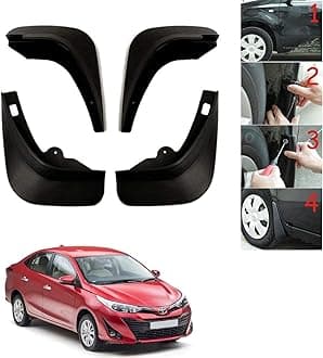 Auto Addict Car Mud Flaps Splash Guards (O.E Type Custom,4 pcs) for Toyota Yaris