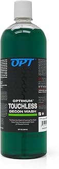 Optimum Touchless Decon Car Wash Soap – pH Neutral, Heavy Duty Decontamination, Touch Free, Spray on and Rinse Off Car Wash and Ceramic Coating Maintenance Multi-Use Formula (32 Oz)