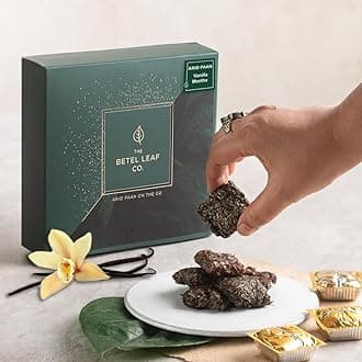 The Betel Leaf Co | Dry Arid Paan - VANILLA Flavour | Mukhwas | After Meal Dessert | Mouth Freshener | Digestive | Pack of 6 paans