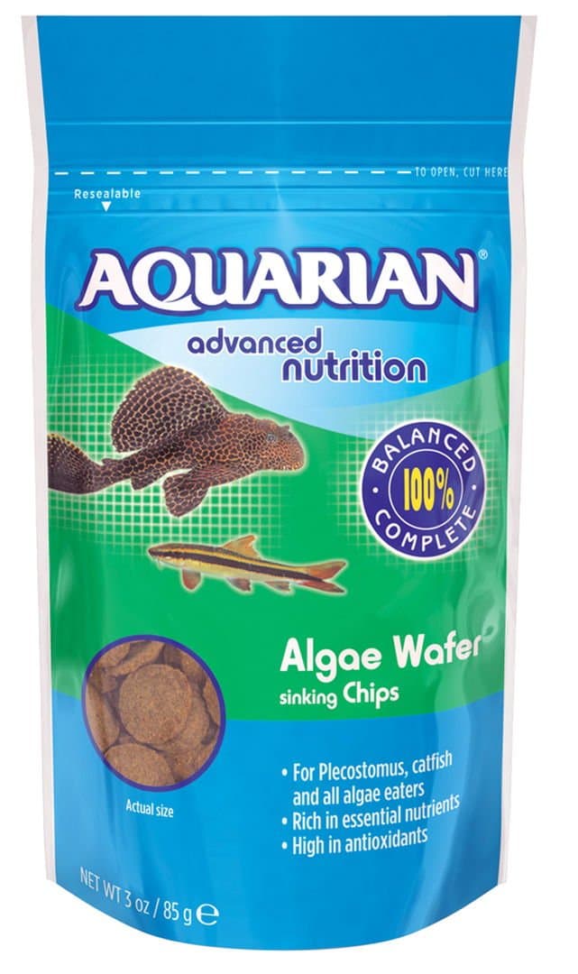 Complete Nutrition, Aquarium Algae Eater Fish Food, Sinking Algae Wafers, 85 g Bag