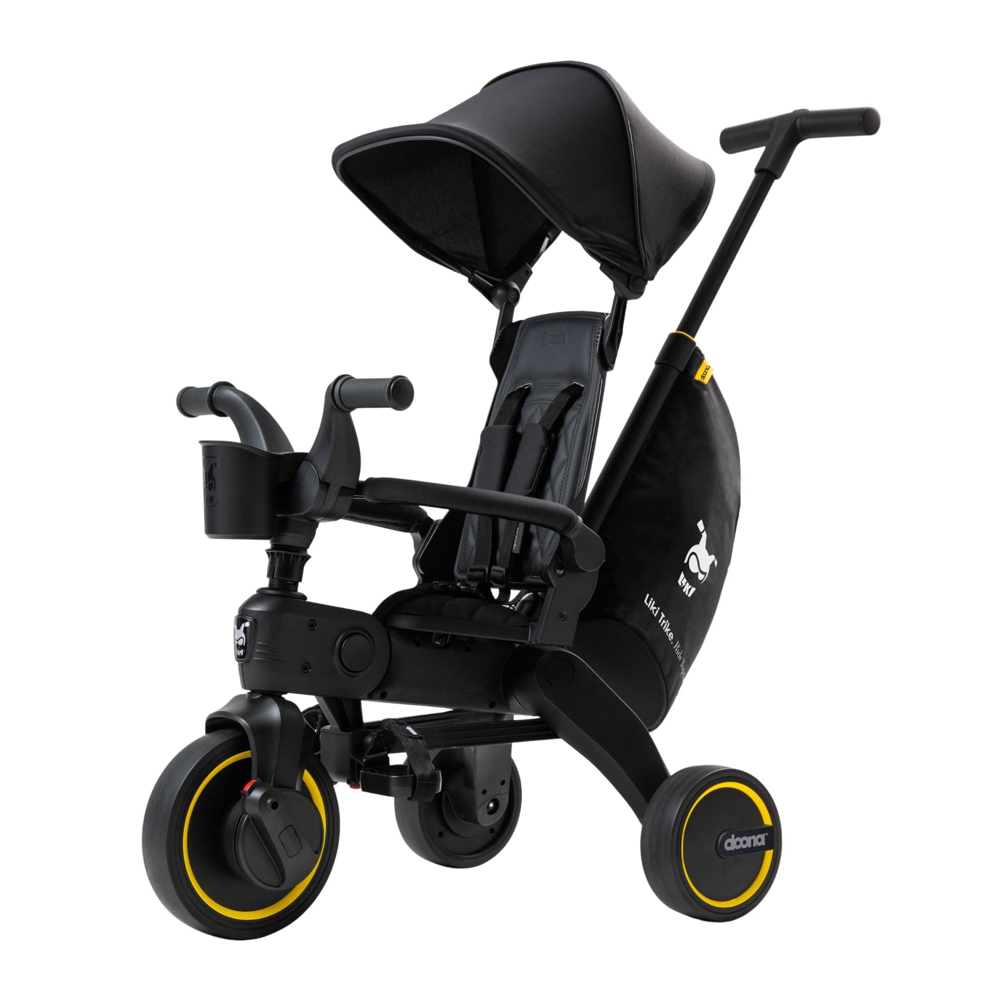 Doona Liki Trike, Midnight Edition - 5-in-1 Compact, Foldable Tricycle - Suitable for Toddlers 10 to 36 Months