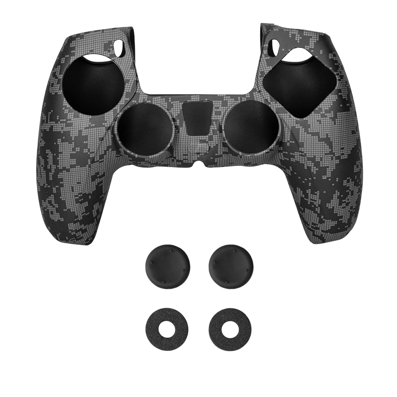 NiTHO PS5 Controller Cover Case, Anti-Slip Soft Silicone Protective Skin for Playstation 5 Controller with Thumb Grip Caps, Joystick Protectors Kit Accessories for PS5 Wireless Controller - Camo