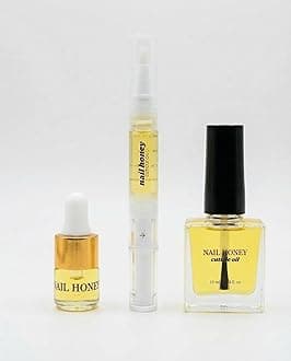 Twinkled T Nail Honey - Organic Nail Strengthening Treatment for Growth, Strength, & Moisture Nail Care Blend Cuticle Oil (Trio (Pen, Bottle, & Dropper))