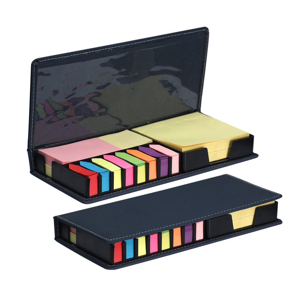 Design Gifts Sticky Note Pad Folder - Blue, Includes Folder & Multiple Note Types (Square, Rectangular, Arrow) - 1 Count