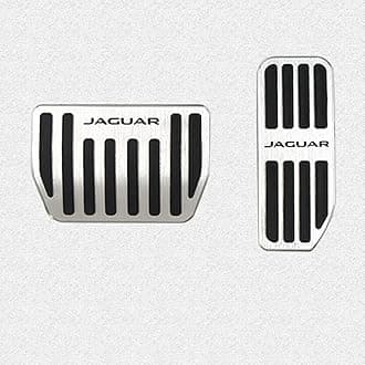 Aluminium alloy Gas Accelerator Pedal Covers,Anti-Slip No Drilling Brake Foot Pedal Pads Kit accessories 2 pieces/set(Silver) for Jaguar F-PACE(2017- 2020) E-PACE(2018-2020) I-PACE(2019-2020) XE XF