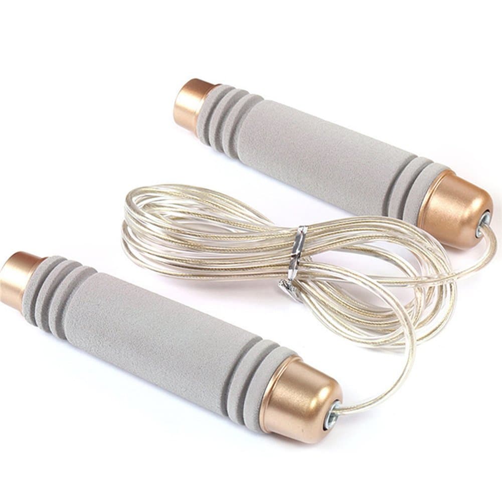 Skipping Rope with 9.3ft Cable, Speed & Adjustable, Best for Jump Training and Personal Fitness (Grey)