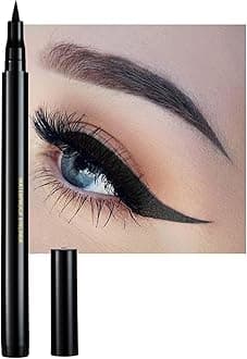 Liquid Eyeliner, Black Eyeliner Liquid, Long-lasting Colored Eyeliners, White Black Red Brown Green Purple Waterproof High-pigmented Colorful Eyeliners for Eye Makeup,1PC Black