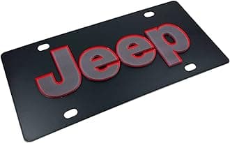 Eurosport Daytona, Inc. Carbon Steel License Plate- Jeep Word Badge