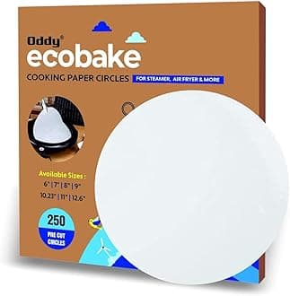 Oddy Ecobake Baking Paper Circles | 250 Pre-Cut Rounds, 10.23 inch Circle | Ideal for Baking Cakes, Pastries & Cheesecakes | Best Suitable for Airfryer, Microwave, Oven & Steamer