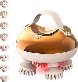 arboleaf Head Spa, Electric Scalp Brush, Scalp Cleaner, Face Care, Scalp Care, Face Care, Beauty Appliances, IPX7 Waterproof, 3D Vibration, Wide Range of Red LED, Storage Bag Included, Cordless