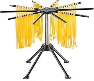 Pasta Drying Rack Noodle Stand with 10 Bar Handles Collapsible Spaghetti Drying Rack Foldable Spaghetti Household Noodle Dryer for Homemade Fresh Spaghetti