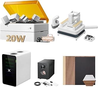 xTool M1 Ultra 20W Premium Bundle with Air-Compress Assist, SafetyPro AP2 Smoke Purifier, Heat Press Kit
