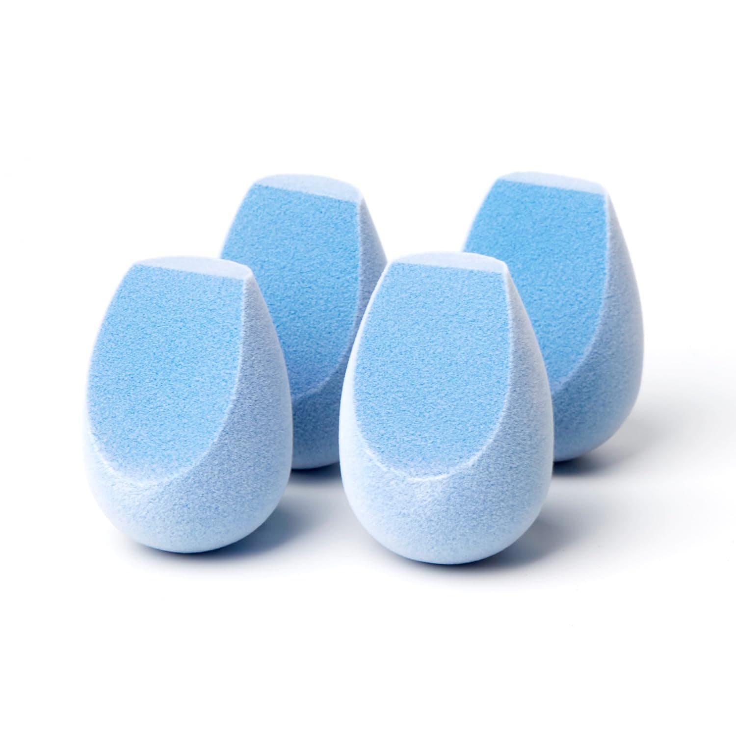 JUNO & Co. Microfiber Fusion Sponge, 4 Pcs Makeup Sponge Set, Latex-Free, Flawless Makeup Blender for Foundations, Powders and Creams