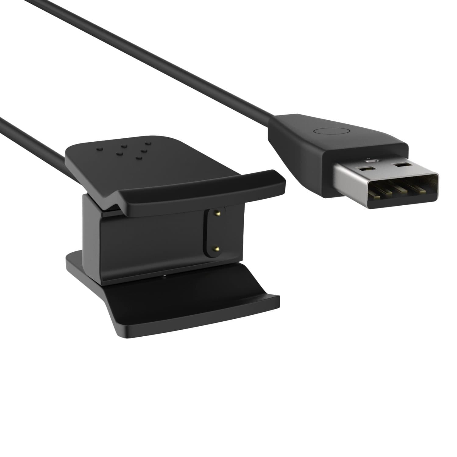 MoKo Charger with Reset Button Compatible with Fitbit Alta HR, Replacement Charger Cradle Dock with 55cm/21.65" USB Charging Cable, not for Fitbit Alta, Black