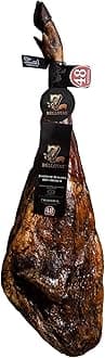 7 BELLOTAS Acorn-fed 100% Iberico Ham | Jamon Pata Negra Bellota | Spanish Iberian Ham Leg with 48 Months (Bone-in +8,0KG)