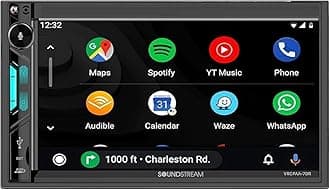 Soundstream VRCPAA-7DR VRCPAA-7DR 7" Double DIN DVD Head Unit with Apple CarPlay/Android Auto and Bluetooth
