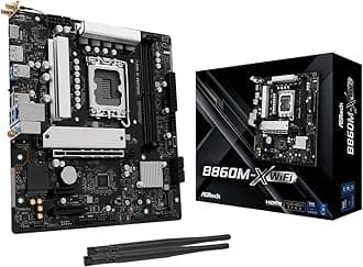 B860M X WiFi 6E DDR5 up to 9066+ (OC) MHz 128GB M.2 B860 LGA1851 Micro ATX Motherboard Intel Core Ultra(Series 2) BIOS Flashback SATA3 6.0 Gb/s PCIe 4.0 x16 Realtek 2.5G LAN 7 x USB 3.2