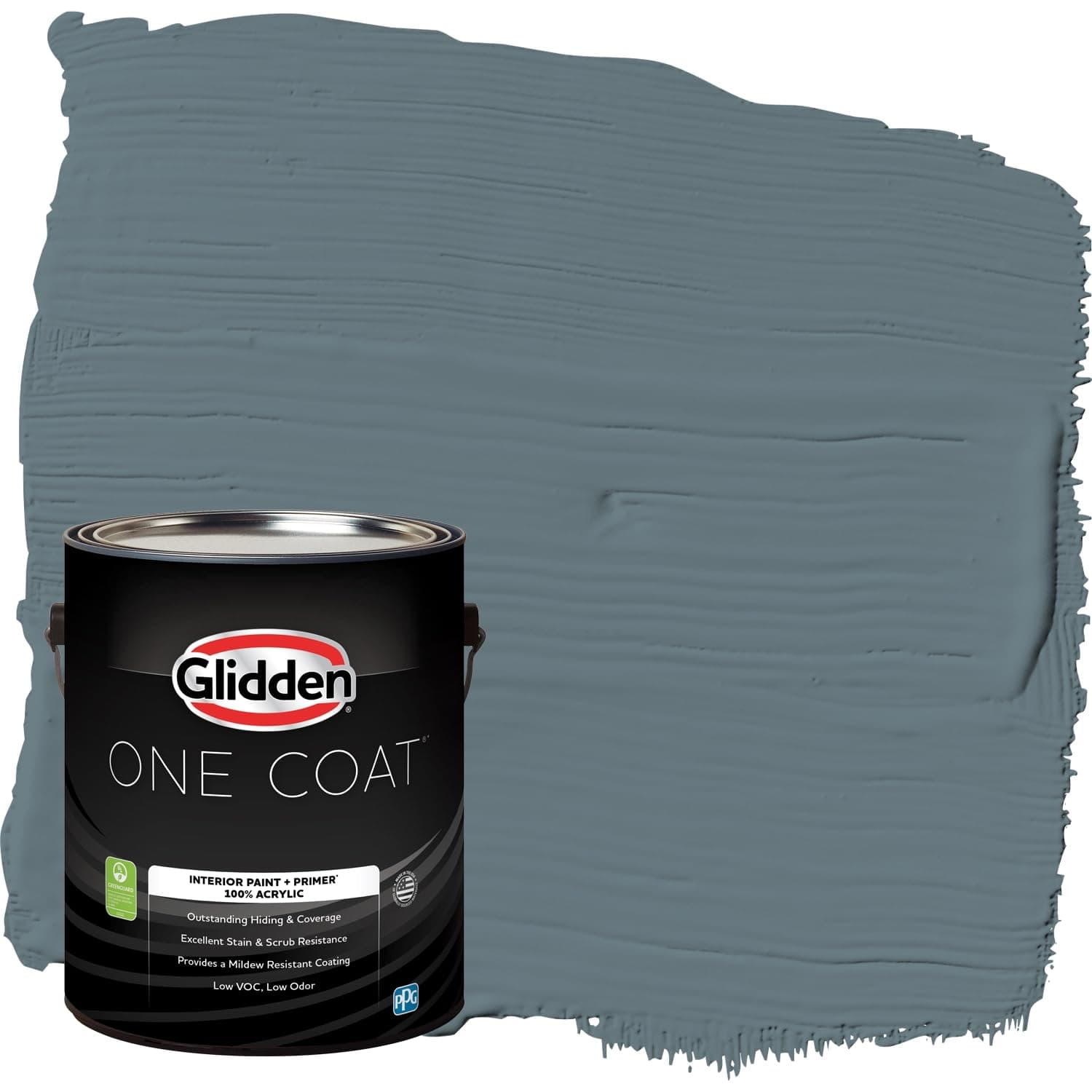 Glidden One Coat 1 gal. Night Rendezvous/Blue Flat Interior Paint with Primer