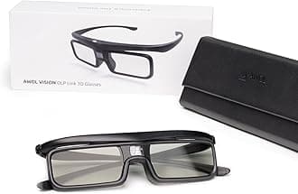 DLP Link 3D Glasses, Rechargeable Active Shutter Eyewear Compatible with AWOL VISION LTV-2500, LTV-3500, Vanish TV & Other DLP-Link 3D projectors (1 Pack)
