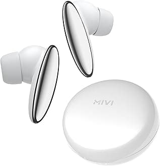 Mivi DuoPods A750 in Ear Ear Buds Wireless - 55H Playtime, USB Type-C Fast Charging, AI-ENC, Multi-Device Support, IPX4, Premium Metallic Ear Buds, Made in India