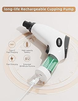 Cupping kit for Massage Therapy, Profession Cupping Set with Electric Guasha Pump, Cup Therapy Set with 18pcs High Temp and High Pressure Resistant Vacuum Suction Cups for Cellulite