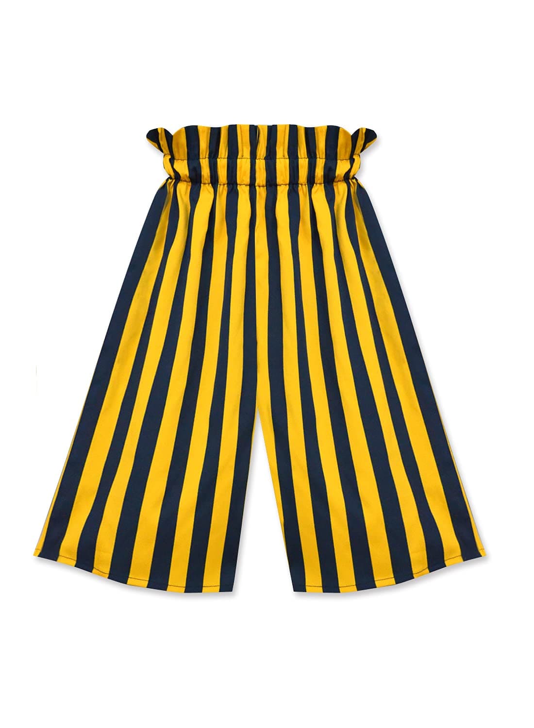 A.T.U.N. (ALL THINGS UBER NICE) Girl's Regular Palazzo (GPLZ POL_Mustard-Navy_3-6M)
