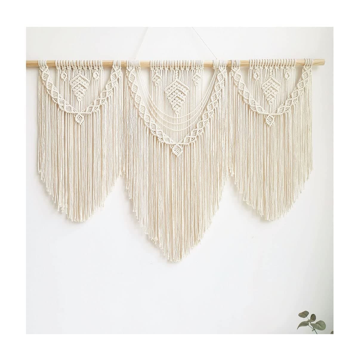TOCYHF Large Macrame Wall Hanging 43"Ã—32" Boho Wall Art- Chic Bohemian Handmade Woven Tapestry Home Decoration for Bedroom Living Room Apartment Wedding Party (Pine tower)