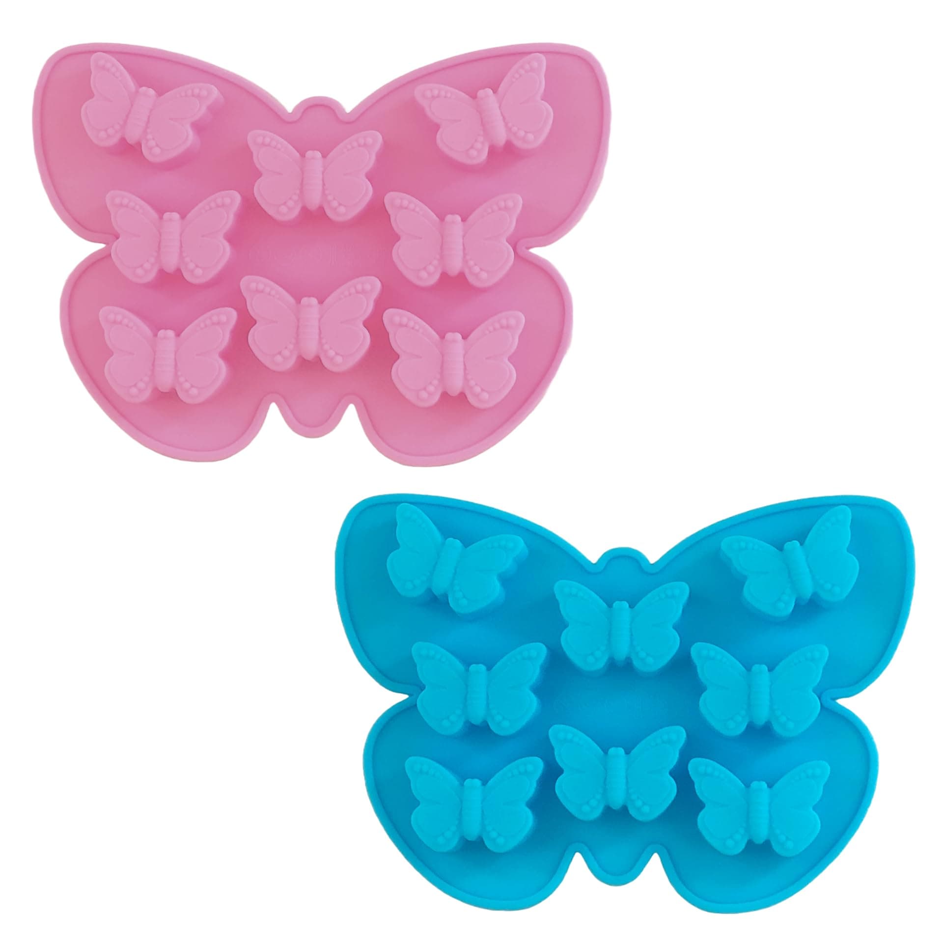 Butterfly Ice Cube Tray (2 pcs) - Medium Silicone Molds for Chocolate & Cocktails
