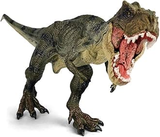 Tyrannosaurus Rex with Movable Jaw Dinosaur Roaring T-rex Toys-12 Inches Length - Hard Plastic Safari Animal Toys Cool Cake Topper and Party Supplies for Kids 3-12 Years Old