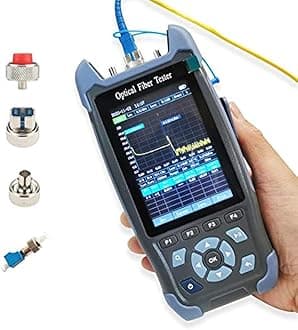 Mini-Pro 1310/1550nm SM OTDR Mulit-Function Tester Built in OPM/OLS / RJ45 Test/VFL Test Rang 5m-60Km Dynamic Range 24dB/22dB Connector UPC with FC/APC-FC/UPC-SX (YD-3000-UPC)