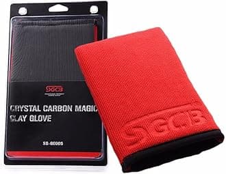 SGCB 1PCS Fine Grade Moya Clay Bar Mitt, Premium Surface Prep Mitt Finish Easy Detail Quick Remove Car Automotive Wash Mitt Clay Eraser Mitt Glove Fast Clean for Bonded Contamination Smooth Car Paint