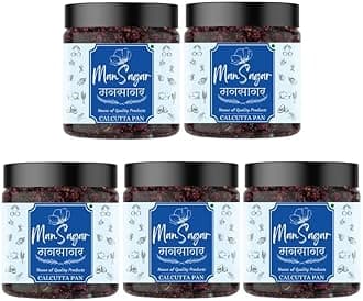 ManSagar Calcutta Pan Mukhwas – Pack of 5 (400g Each) | Total 2Kg | Authentic Indian Mouth Freshener Jar | Traditional Calcutta Flavor for Fresh Breath & Digestion