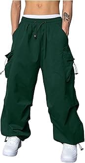 Mens Cargo Pants Stretch Track Pants Streetwear Pants Drawstring Cargo Work Pants for Men Fashion Hiking Trousers