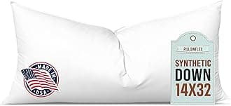 Pillowflex Synthetic Down Alternative Pillow Inserts for Shams (14 Inch by 32 Inch)