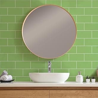 27Pcs Alwayspon Wall Tile Transfers Sticker for Home Decor, Peel and Stick Self-Adhesive Splashback, Stick on Tile Decals for Living Room Kitchen Bathroom Decor, Light Green