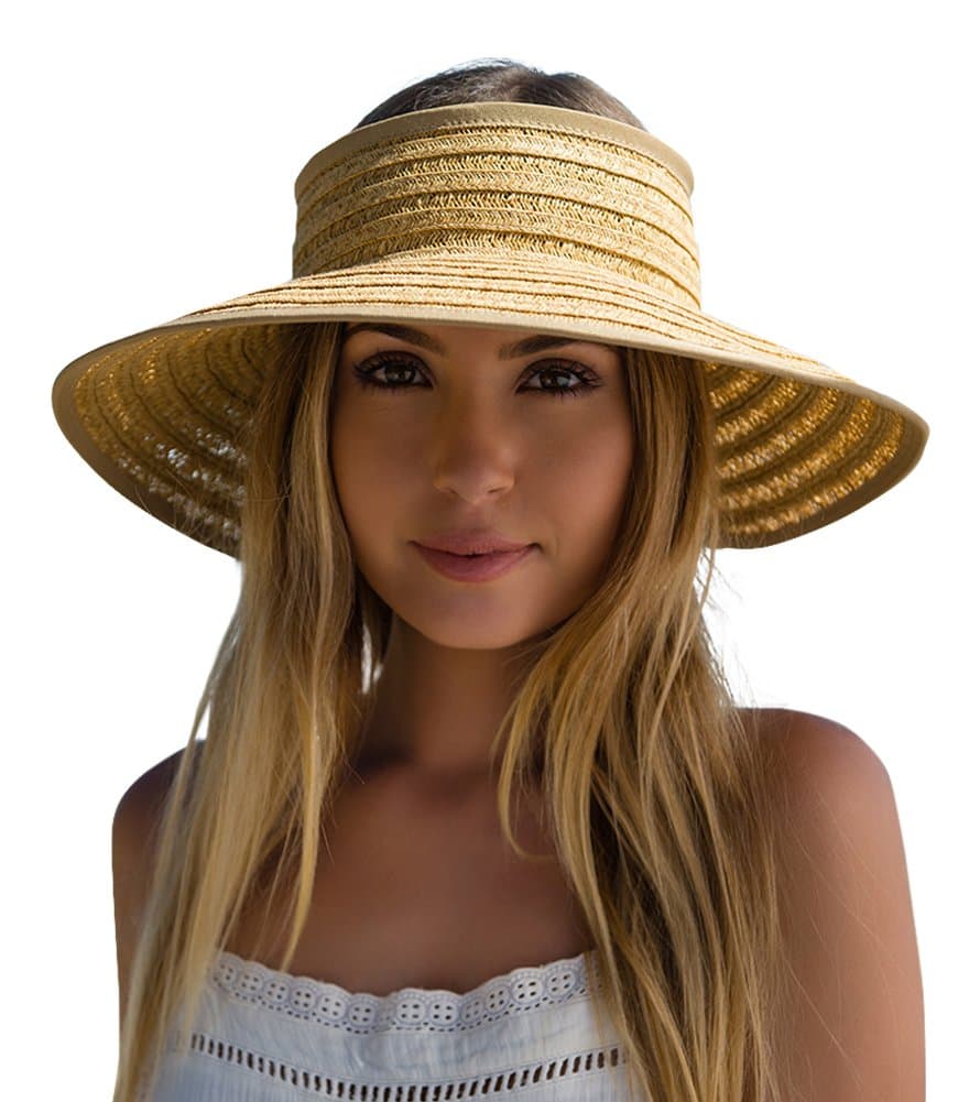 Womens Roll up Sun Visor (Heather)