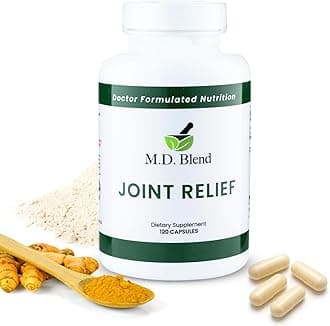 M.D. Joint - Experts Formulated Supplement - Joint Supplements for Women & Men, Knees, HIPS, Ankles, Collagen, Hydrolyzed, Glucosamine Chondroitin MSM, BioPerine, Turmeric - 120 Capsules (Pack of 2)