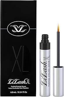 XL Eyelash Serum to Grow Longer & Fuller-Looking Lashes - Eyelash Growth Enhancer, Safe for Use with Contacts, Lash Extensions, Sensitive Eyes - Vegan & Cruelty-free (4mL, 6-Month Supply)