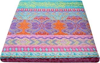 MAXYOYO Mattress Cover for Traditional Japanese Futon Mattress, Futon Floor Mats Cover with Zipper, Super Soft and Machine Washable, Bohemian, Full