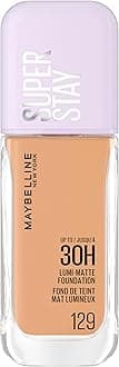 New York Super Stay up to 30HR Lumi-Matte Foundation, Medium-Full Coverage, Vegan Formula*, Amino Acids, Niacinamide, Vitamin E, All Day Wear - Shade: 129