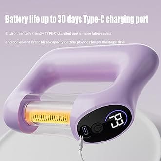 Multifunctional Full Body Fascia Ring, Ergonomic Electric Fascia Massager, Portable Fascias Blaster Design Helps Muscle Relaxation, Adjustable Massage Mode, Suitable for Abdomen, Back, Legs (Pink)