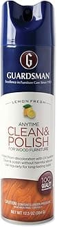 Anytime Clean & Polish Wood Cleaner & Furniture Polish for Cabinets, Tables, and Other Wood Surfaces, Aerosol Spray, Lemon Fresh, 12.5 Ounces