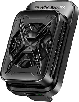 Black Shark Phone Cooler Mobile Cooling Fan for Gaming, 1 Second Cooling Silent Gaming Semiconductor Heatsink for iPhone iOS/Android Smartphone