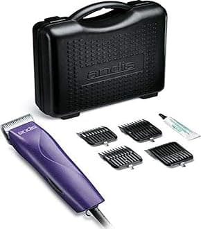Andis21420 EasyClip Pro-Animal 7-Piece Detachable Blade Clipper Kit, Animal/Dog Grooming, Purple MBG-2