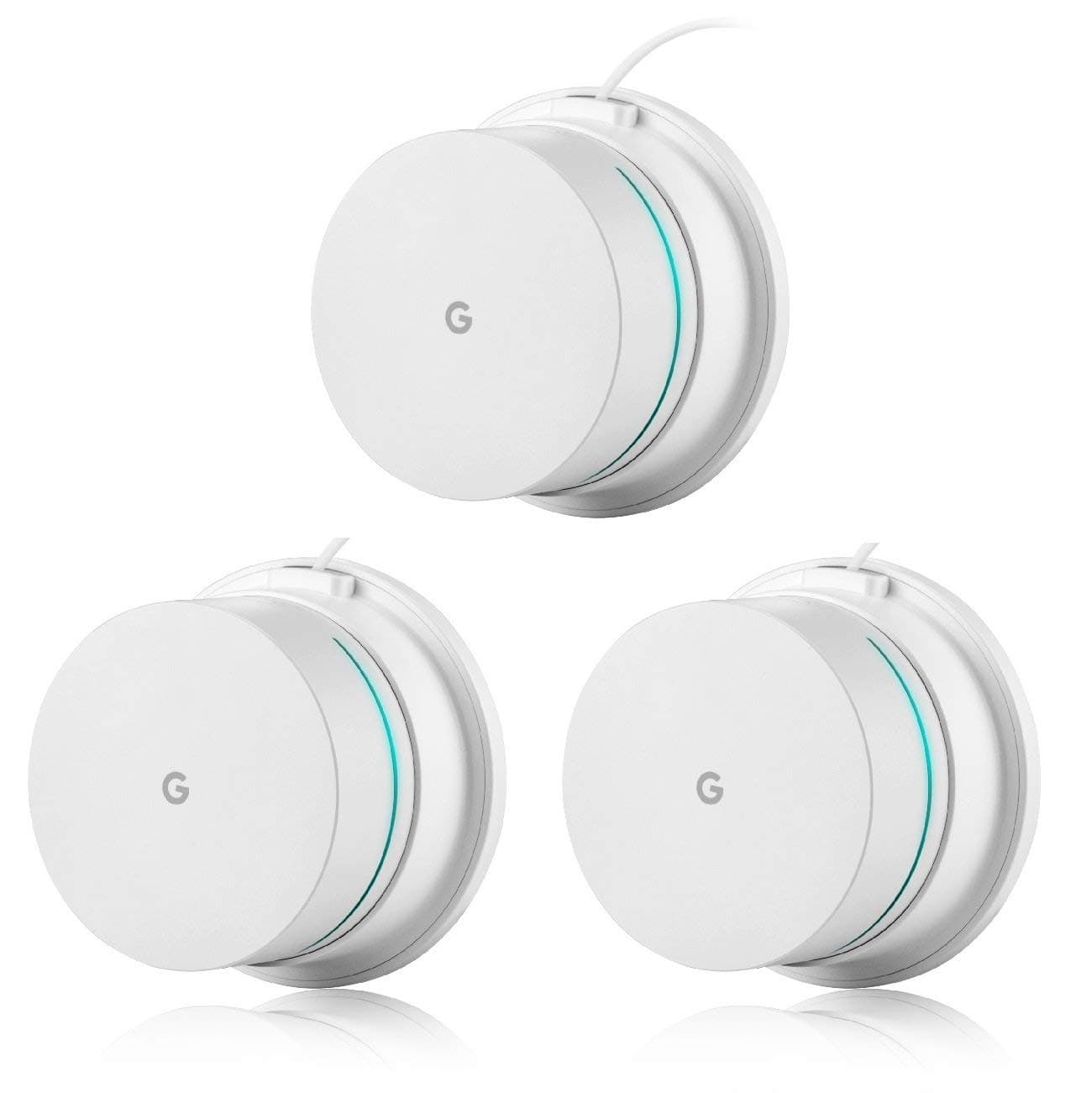 Wall Mount Dual_Band for Google WiFi - Ceiling Mount for Google WiFi Mesh System 2016 and 2020, Space Saving and Enlarging Coverage, Reinforced and Perfect Unity (3-Pack)