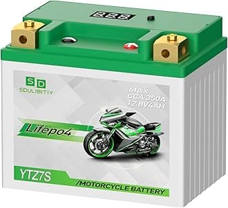 YTZ7S YTX5L-BS Lithium Motorcycle Battery LiFePO4 12V 4Ah 280-350CCA High Performance Power Sports, Compatible ATV, UTV, PWC, Seadoo, Polaris and Generator Battery